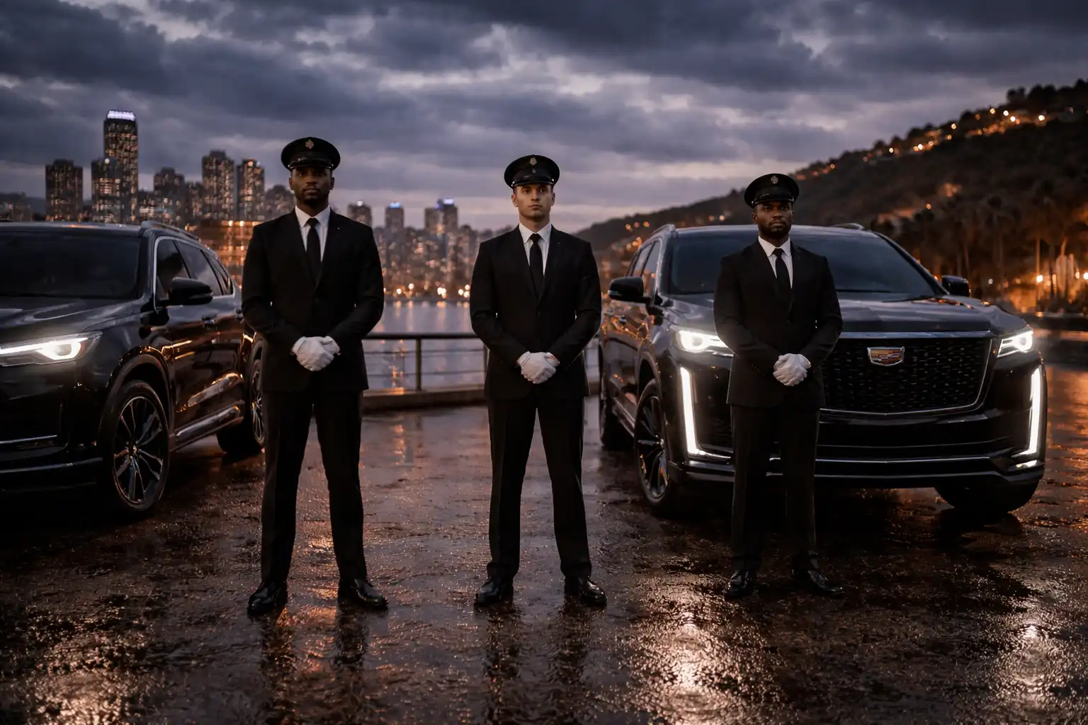 VIP Black Lane professional chauffeur team